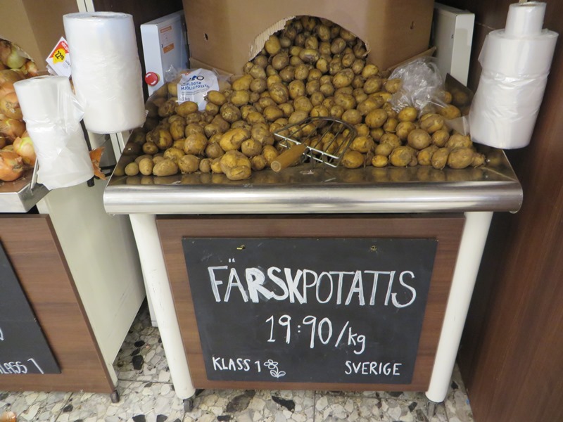 Preise in Schweden für Kartoffeln - Vagamundo 361°