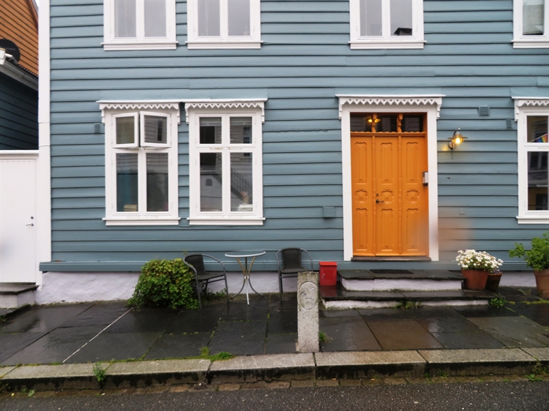blaues Haus in Norwegen